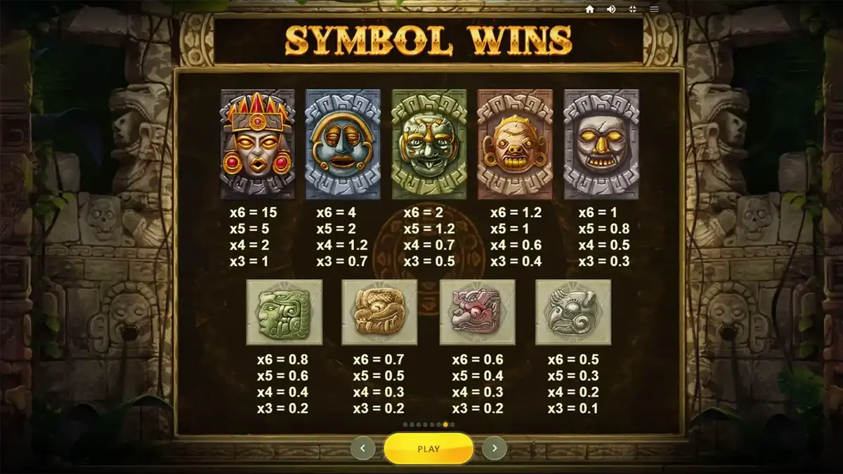 Gonzo’s Quest Megaways slot dengan latar belakang reruntuhan Mayan dan simbol batu ukir